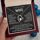 To My Beautiful Wife Necklace - Anniversary Gift for Her